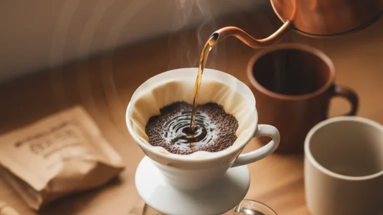 V60 voor 2 koppen: 30 gram op 500 milliliter